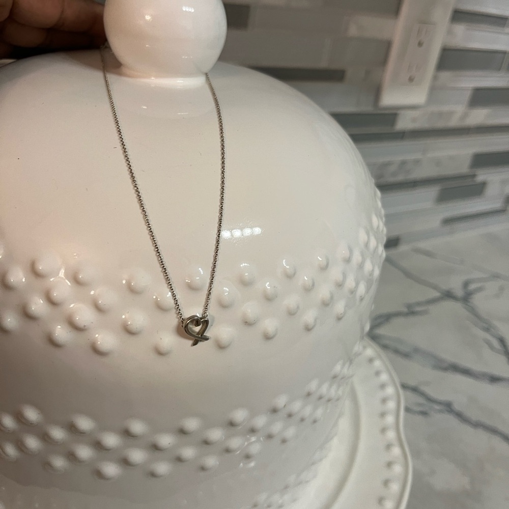 Tiffany & Co. Sterling Silver Heart Toggle Necklace - Silver - 16 inch